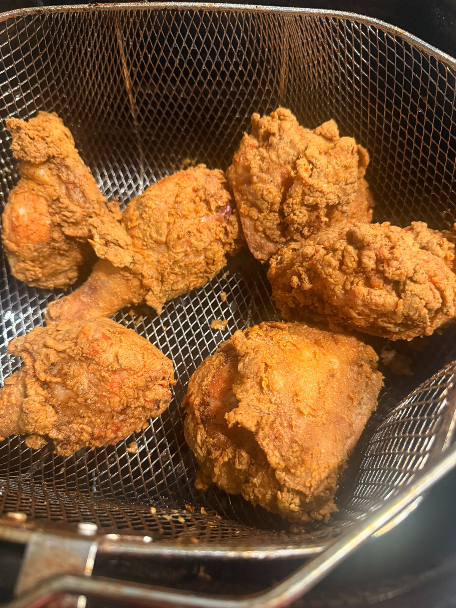 Fried chicken in basket